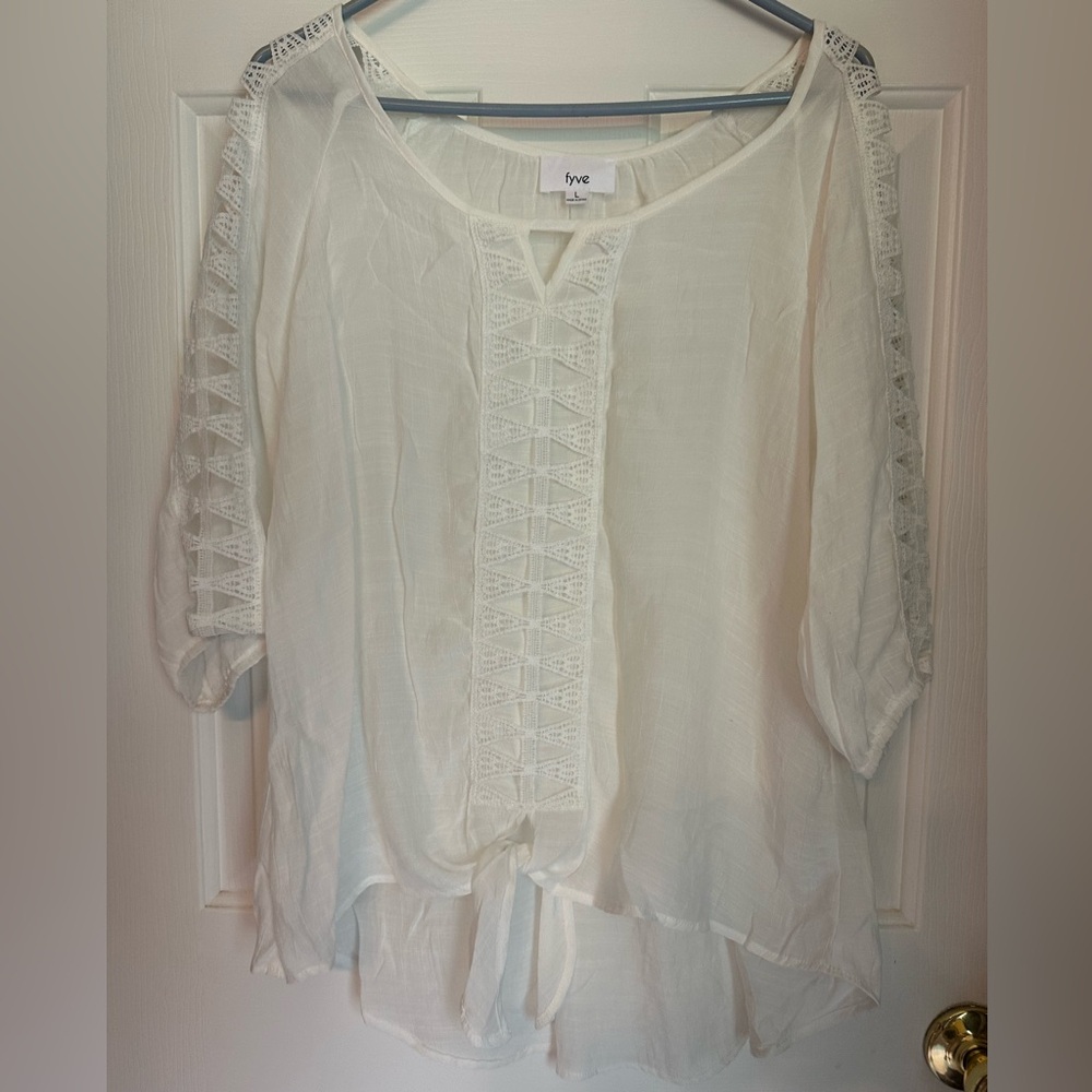Gorgeous Fyve lace detailed blouse